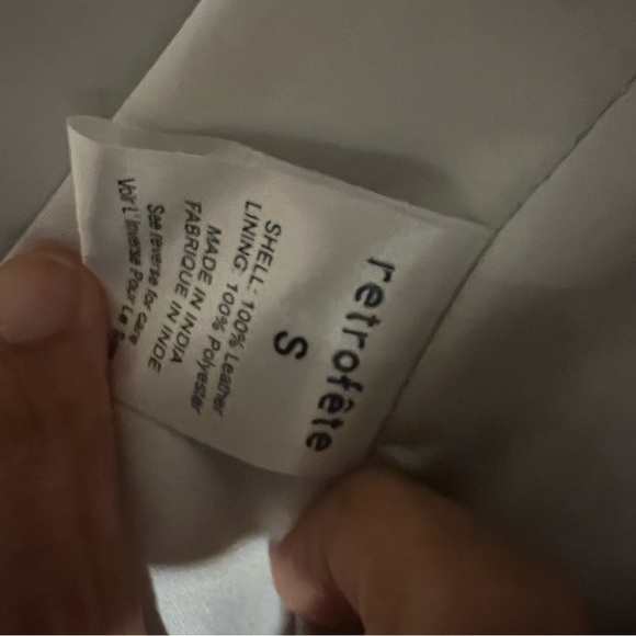 Retrofete white leather jacket - small - Picture 6 of 7